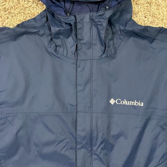 Columbia Men's Watertight II Water-Resistant Nylon Rain Jacket Navy, Size Large - Picture 7 of 16